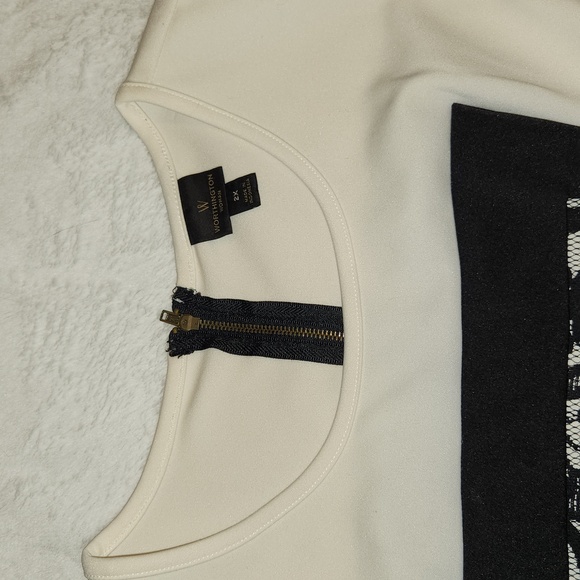Worthington Black and Cream Lace Blouse - Picture 2 of 5